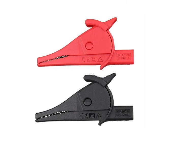 UT-C02B (UT-C03) - Крокодил 80мм (комплект), CAT III 1000V/CAT IV 600V (резьбовое соединение с щупами)