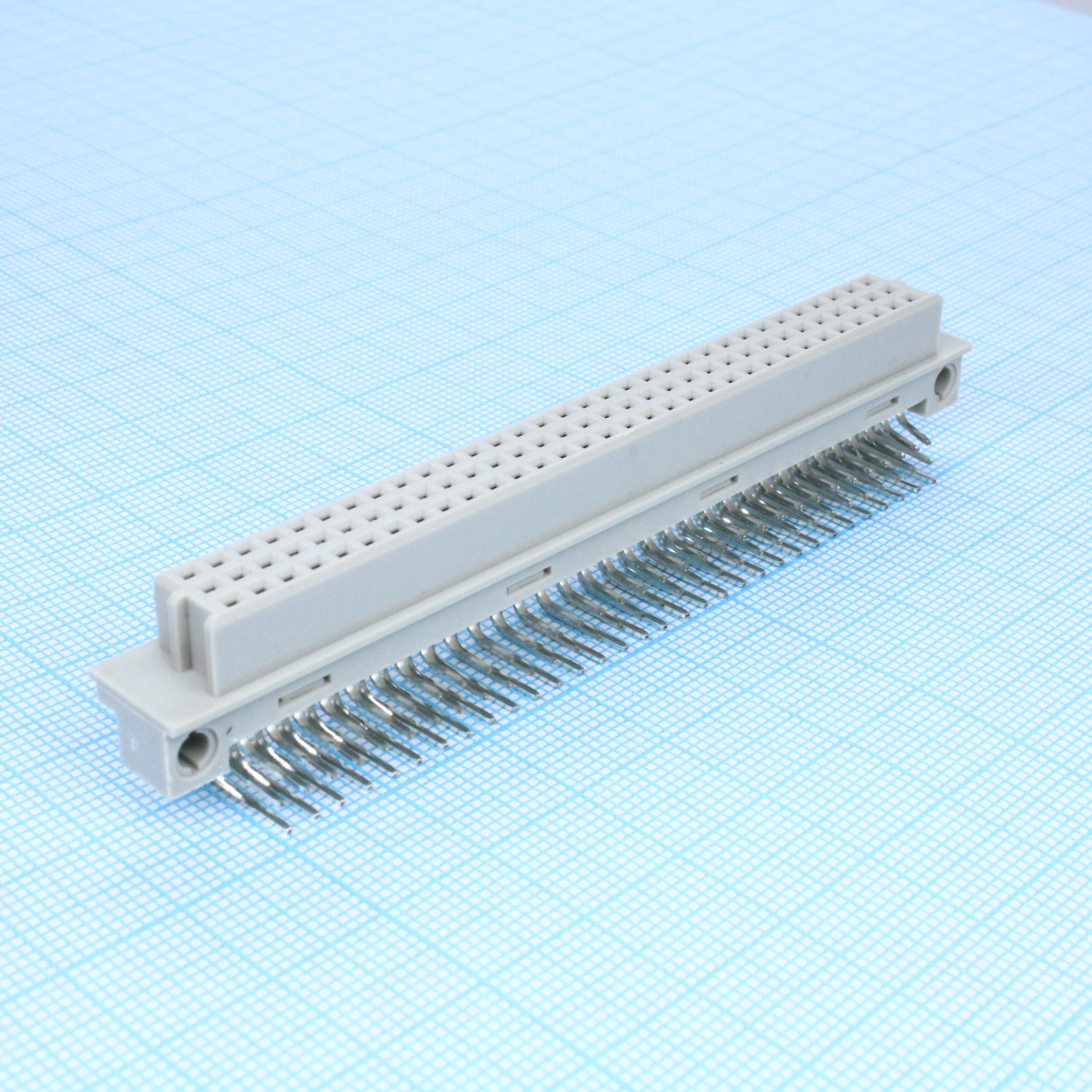 DS1119-96F0R13 - Разъем (розетка)  DIN 41612 тип C 96pin (3х32), шаг 2.54мм трехрядный угловой (ряд АBС)