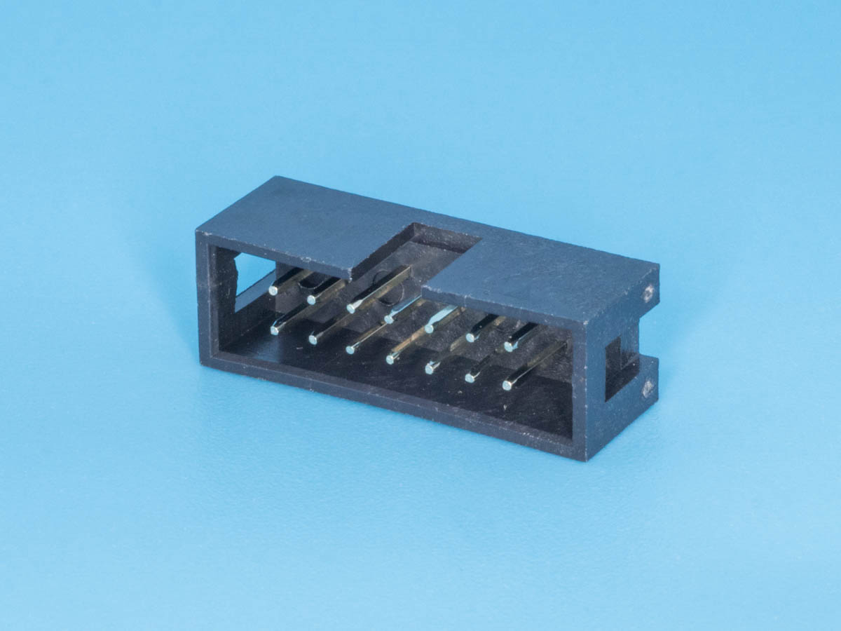 BH-14 - IDC разъем, вилка на плату прямая двухрядная 14pin(2x7)., шаг 2.54мм