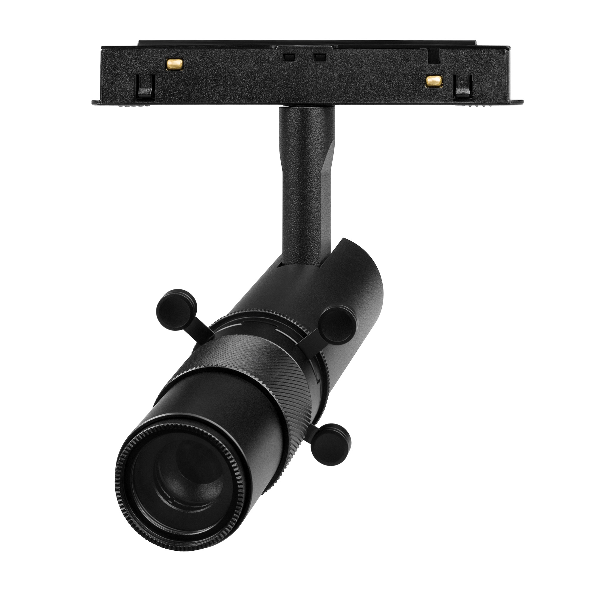 Светильник MAG-ORIENT-SPOT-CROP-ZOOM-TC-R35-6W Warm3000 (BK, 19-29 deg, 48V) 045067 - Светильник с кадрируемой оптикой и изменяемым углом для магнитных треков MAG-ORIENT шириной 26 мм. Мощность 6 Вт, св. поток 60-100 лм, 17 лм/Вт, теплый 3000 K, CRI>98, у
