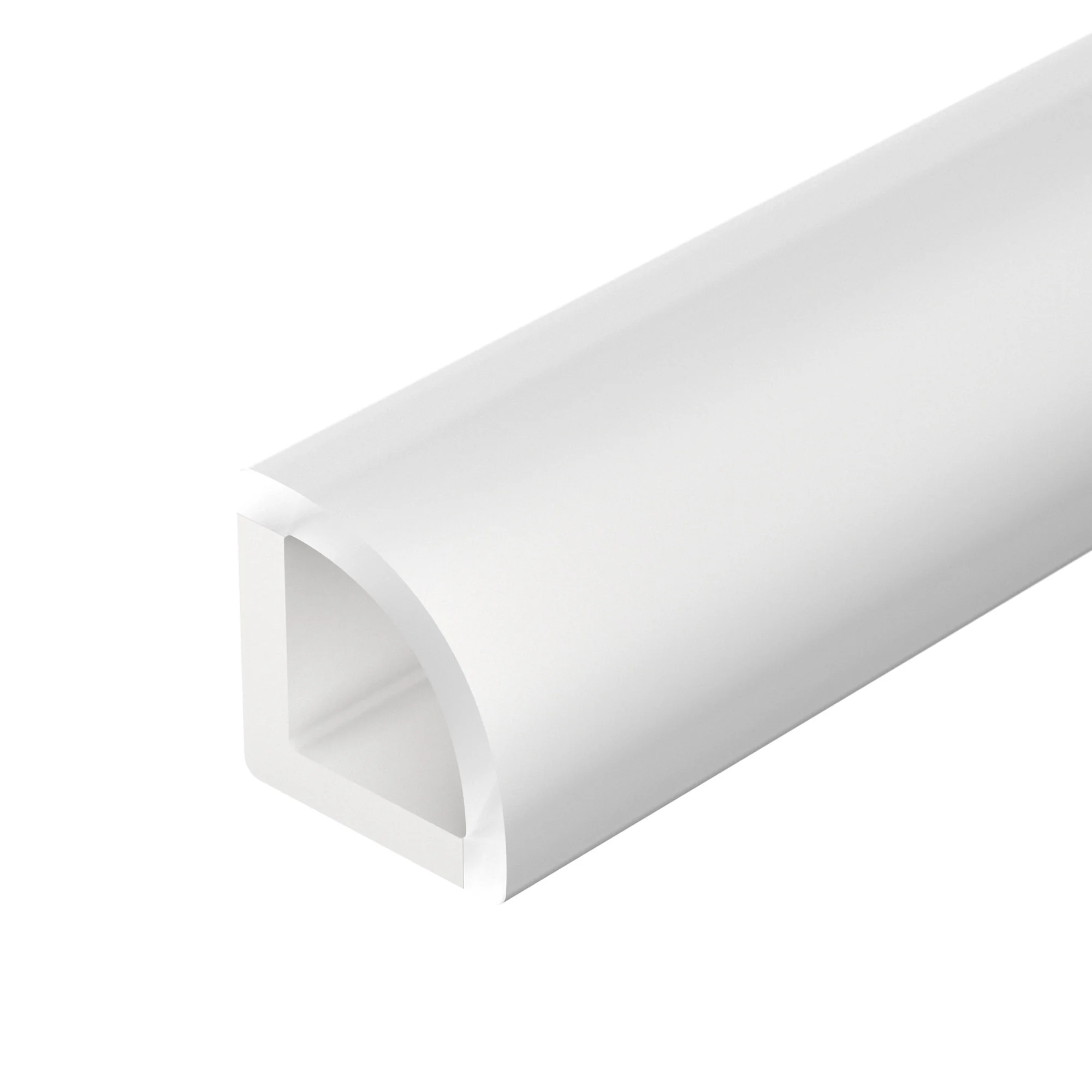 Профиль WPH-KANT-H10-2000 OPAL 023301 - Цельнолитой пластиковый профиль со встроенным матовым экраном. Материал - PC. Для лент и линеек шириной до 6 мм (по стороне) или до 8 мм (по диагонали). Размер 2000*10.2*10.3 мм Класс пылевлагозащиты – IP65 (при соб