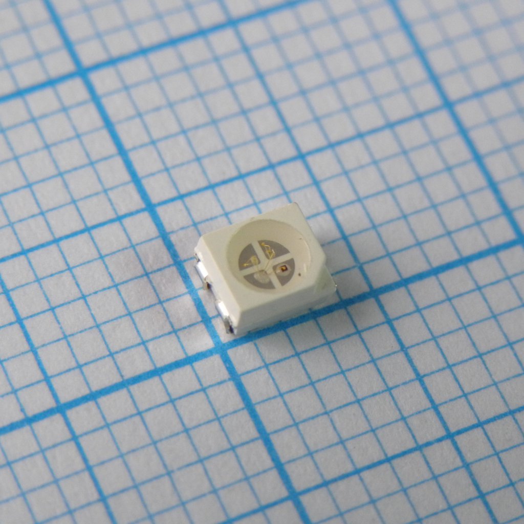 KAA-3528RGBS-11 - Светодиод smd 3,5х2,8мм/красный/621нм/120-220мкд - зеленый/525нм/400-500мкд - синий/470нм/55-100мкд/прозрачный/120°