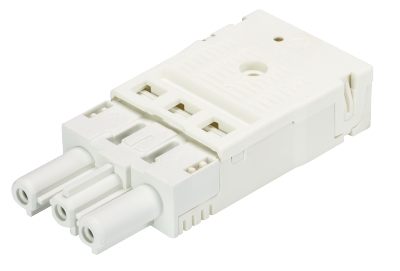 Разъем GST18I3F B2 ZR1 WS - Розеточный разъем на кабель диам. 7,8 - 10,3 мм, 3 полюса, пружинная фиксация, номинальное напряжение: 250V, номинальный ток: 20A, цвет: белый, серия gesis GST18i3