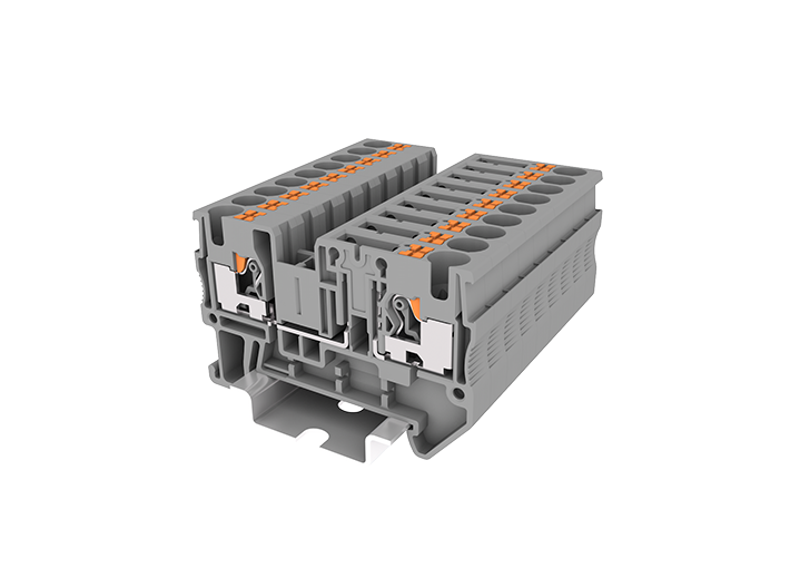 Клемма с размыкат. TP4-TG-GY - Клемма с размыкателем, тип фиксации провода: push-in, номинальное сечение: 4 мм кв., 20A, 500V, ширина: 6,2 мм, цвет: серый, тип монтажа: DIN 35