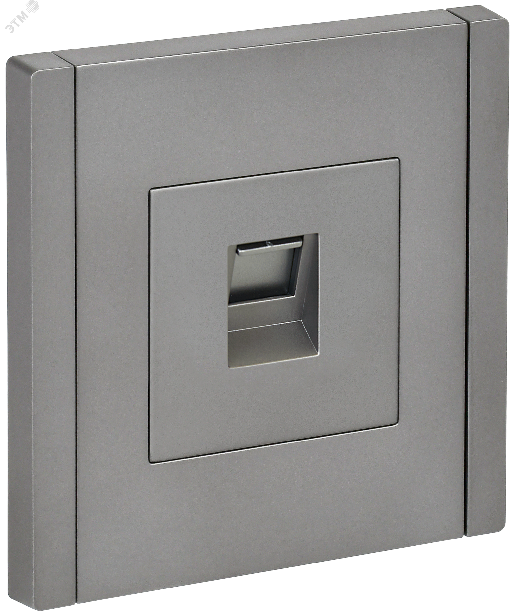 FORTE&PIANO Розетка компьютерная RJ45 кат.5E FP532 сталь IEK FP-K10-1-K46