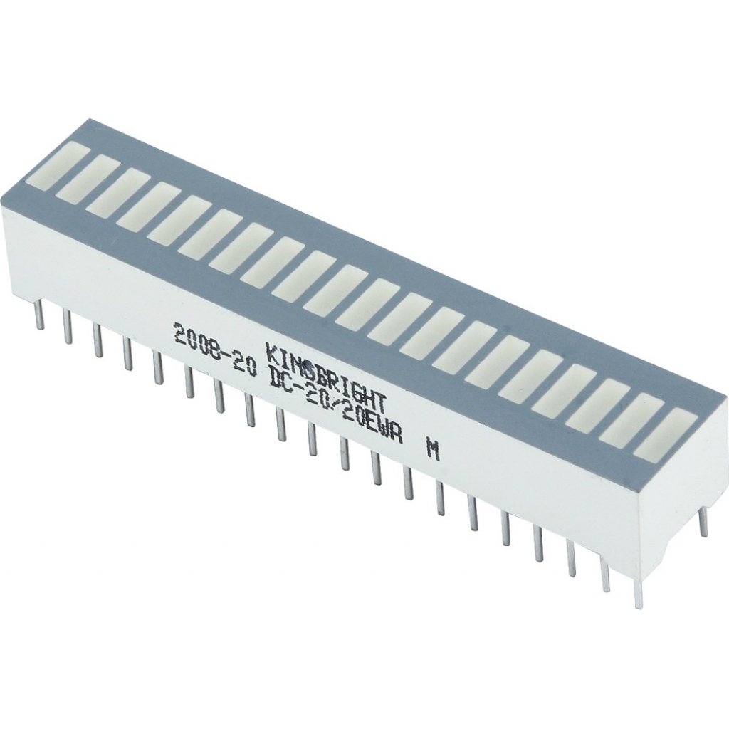 DC-20/20EWA - 20 сегментный шкальный индикатор/красный/625нм/2.2-9мкд