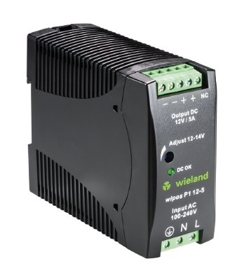 Блок питания WIPOS P1 12-5 - Источник питания, однофазный, 12 V / 5 A, 60 W; диапазон входных напряжений: 85 – 264 V AC, 90 – 375 V DC; габариты (мм): ширина x высота x глубина: 40.5 x 90 x 114; вес 0,34 кг; монтаж: на DIN рейку, температура окружающей ср