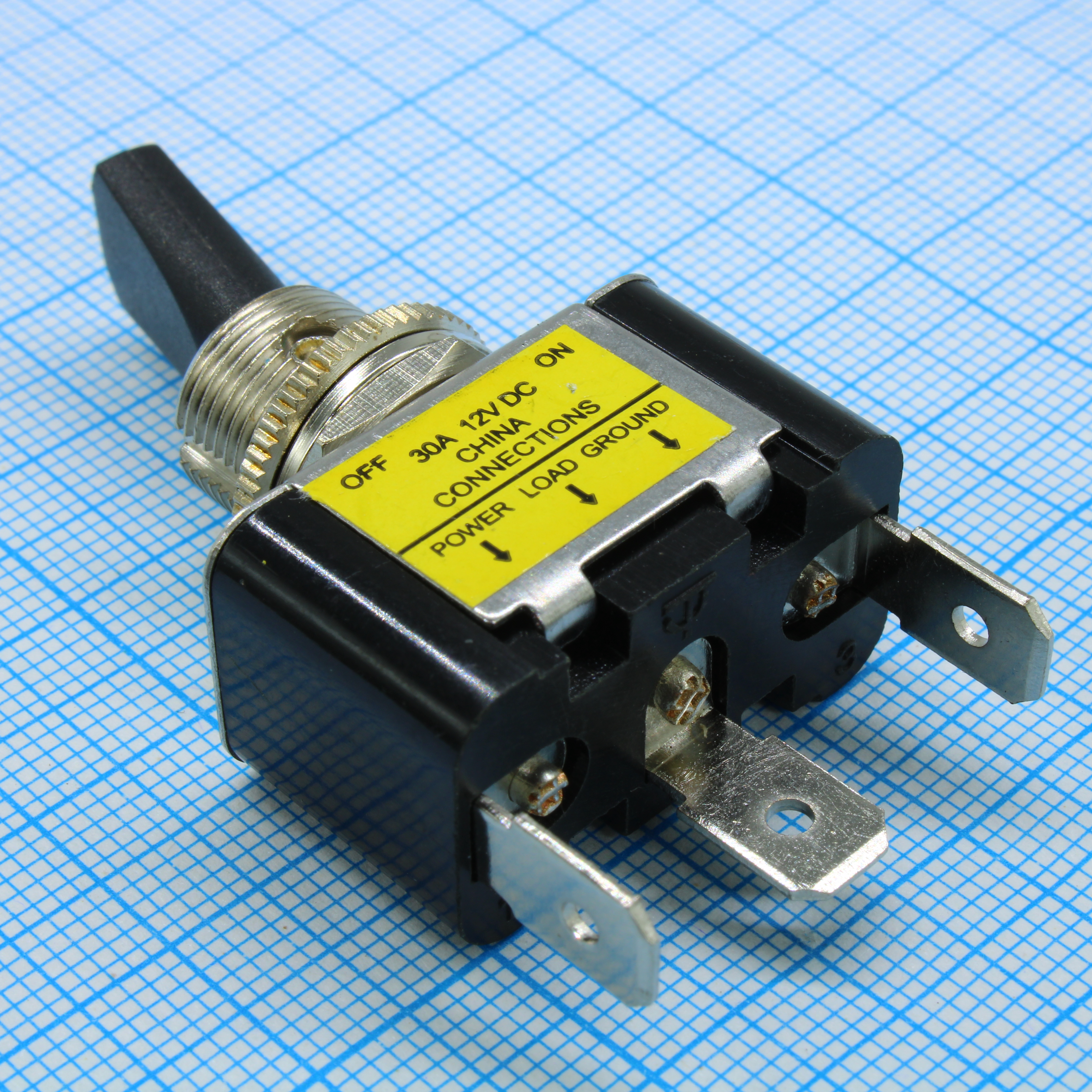 ASW-07D-2-R - Тумблер с красной LED подсветкой ON-OFF 30A 12В
