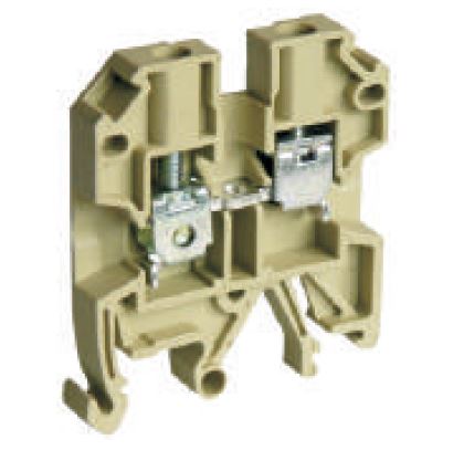 Проходная клемма USK-4N - Проходная клемма, тип фиксации провода: винтовой, номинальное сечение: 4 мм кв., 32A, 800V, ширина: 6,5 мм, цвет: бежевый, тип монтажа: DIN 35