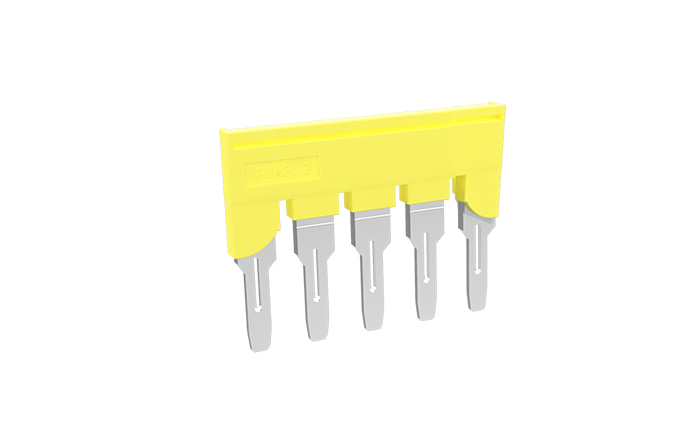 Соединительная перемычка TJA8.2-5 - Соединительная перемычка, втычная, изолированная, 5 полюсов, для серий клемм: TP/TU/TC, шириной 8,2 мм, цвет: желтый