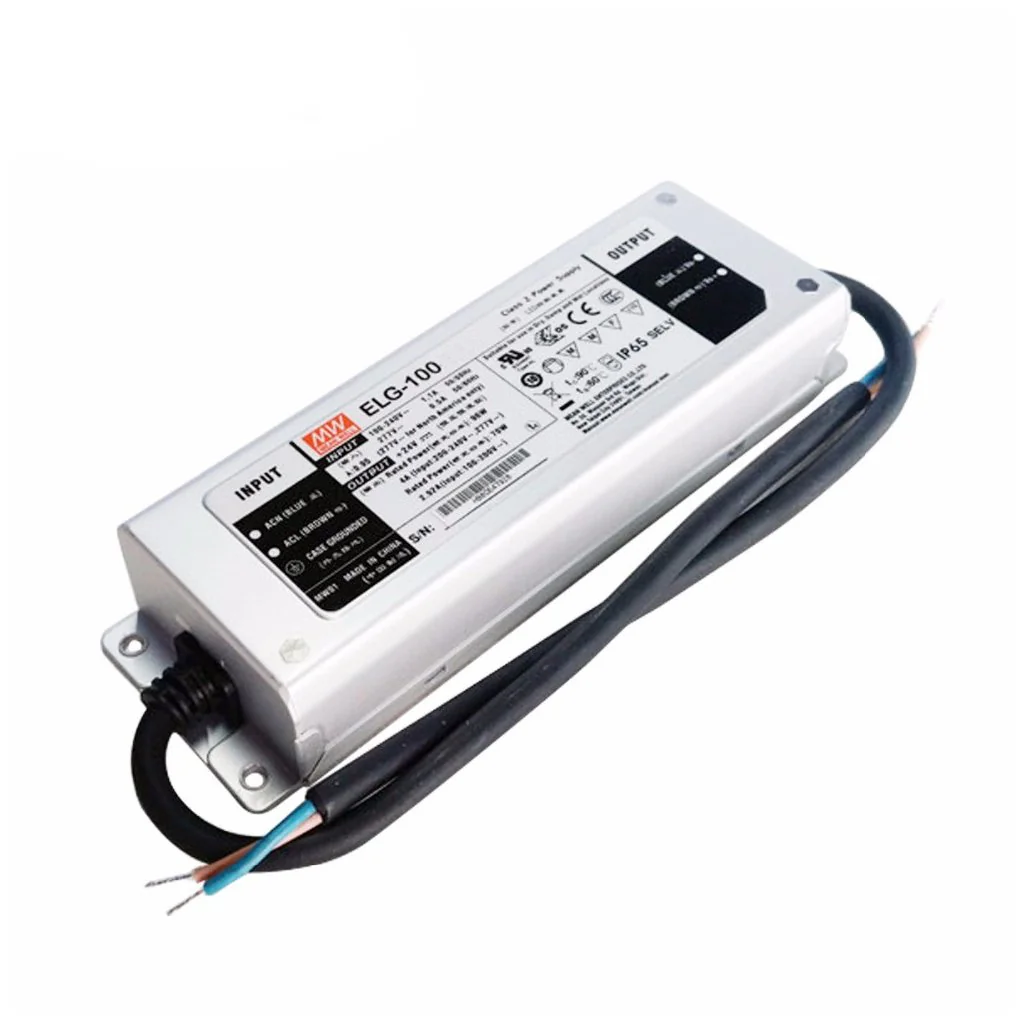 ELG-100-24DA - AC-DC, 96Вт, IP67, вход 100…305В AC, 47…63Гц/142…431В DC, ККМ, выход 12...24В/4А, изоляция 3750В AC, в кожухе 199х63х35,5мм, -40…+70°С, DALI