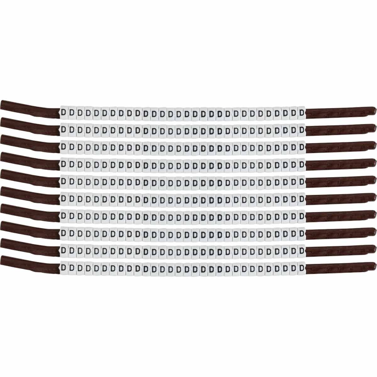 brd133913 - SCN-15-D клипсы белые, 300шт/упак, для провода 3,8-4,6мм диаметра, легенда D