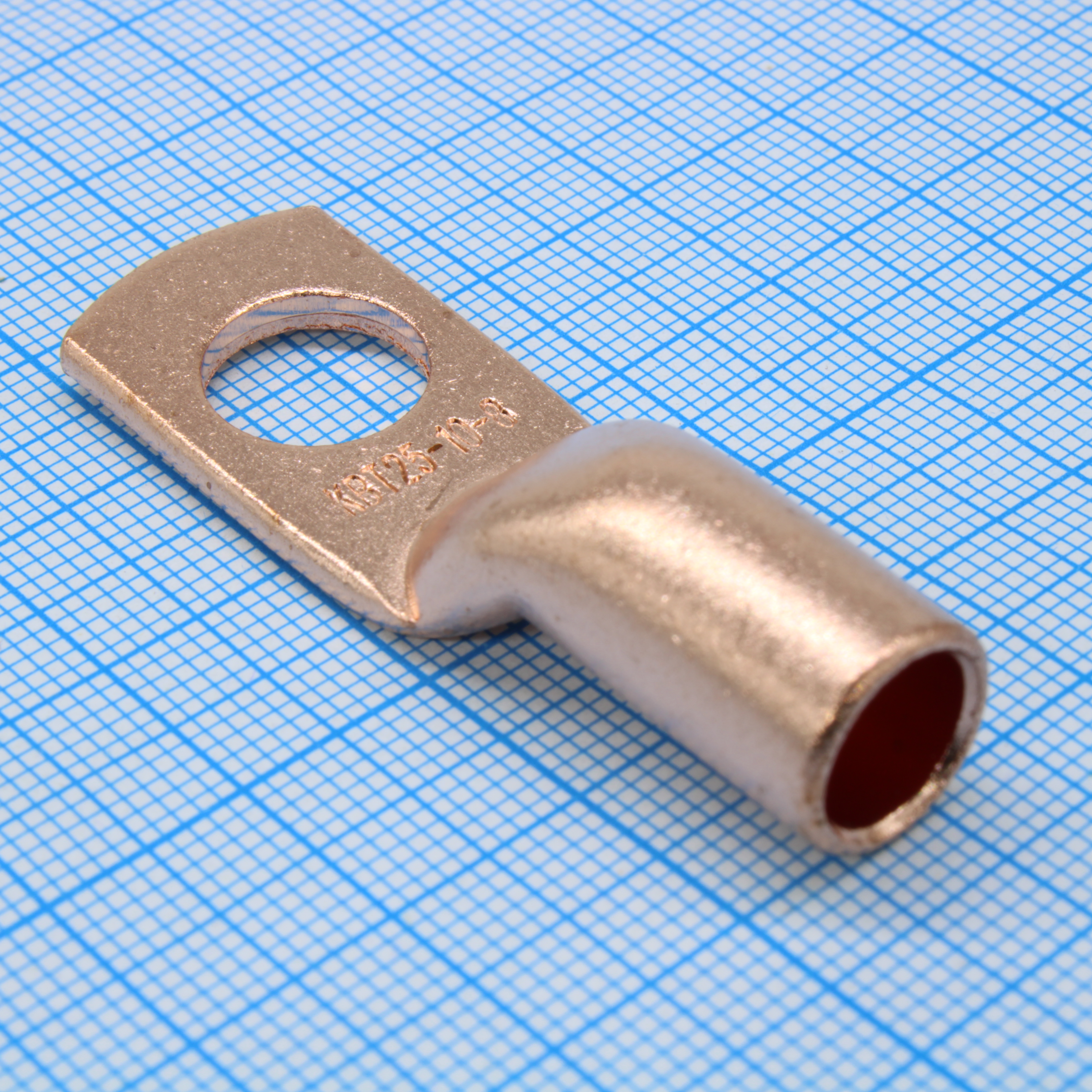 ТМ 25-10-8 - Наконечник кабельный медный кольцевой М10 под опрессовку проводов сечением до 25 мм2