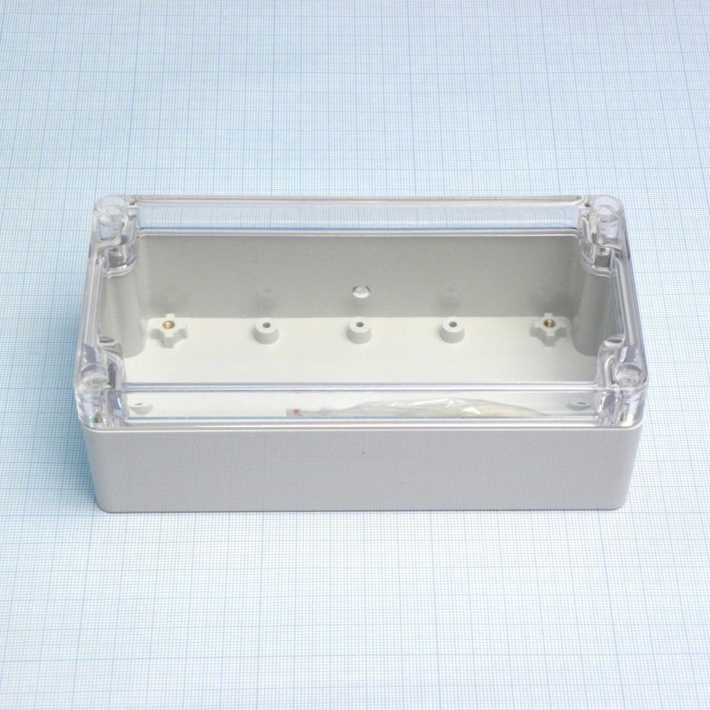 G258C - Герметичный корпус из поликарбоната с прозрачной крышкой, IP65, светло-серый