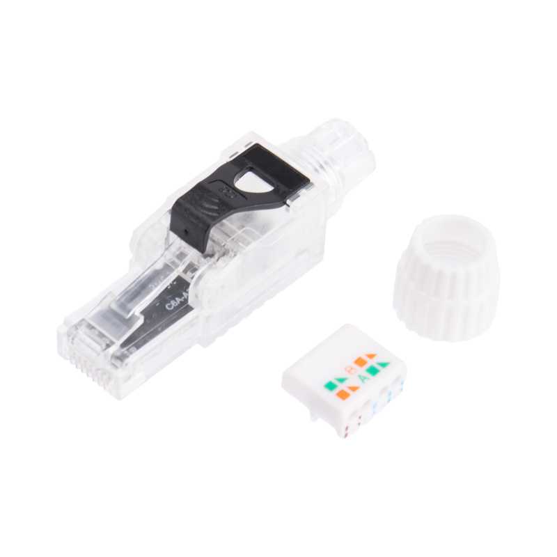 Разъем RJ-45(8P8C) полевой заделки под витую пару, UTP, CAT 6 (50 µ"/ 50 микродюймов) серия PRO 02-0281