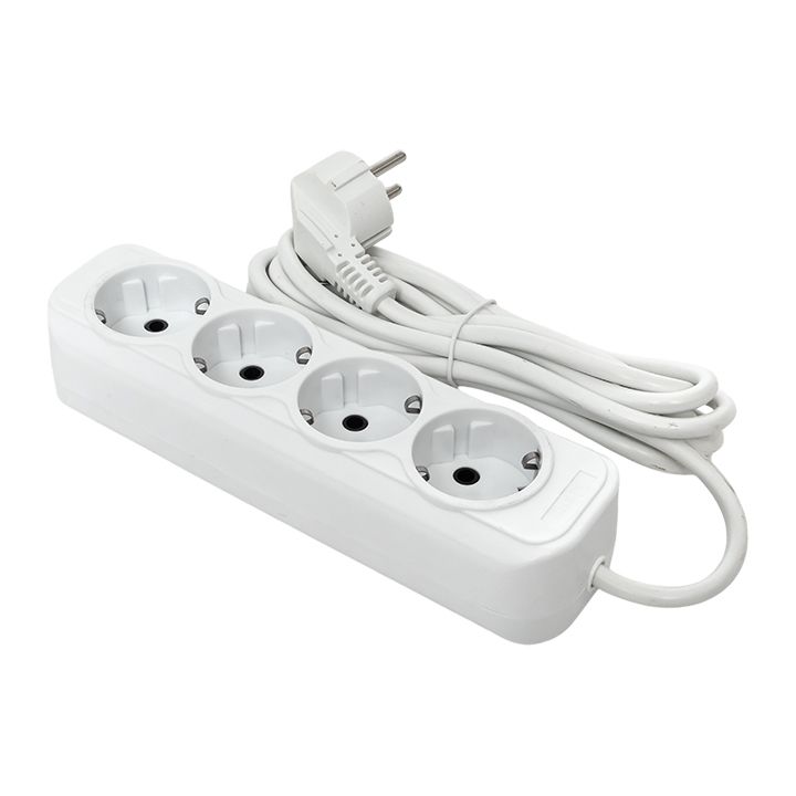 Удлинитель "Эксперт" 4 гнезда 2 метра 13А/3,0кВт с заземлением ПВС 3х1 PROxima UBA16-310-4-02