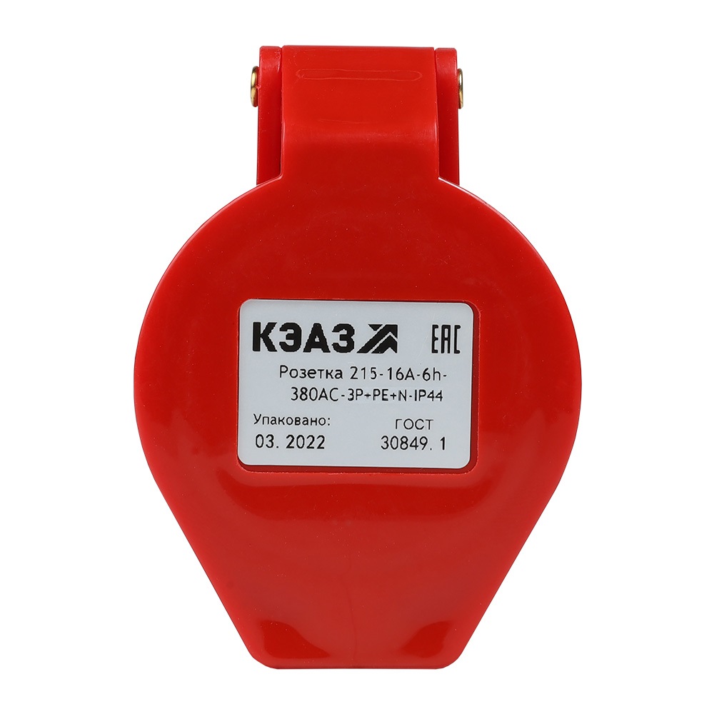 Розетка кабельная 214 16А 380AC 3P+PE 6ч IP44 222750
