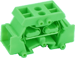 Клемма MINI UJ2-1.5/2X2(GN) - Мини клемма, 4 точки подключения в клемме, тип фиксации провода: пружинный, номинальное сечение: 1,5 мм кв., 17,5A, 400V, ширина: 8 мм, цвет: зеленый, тип монтажа: в зависимости от торцевой крышки