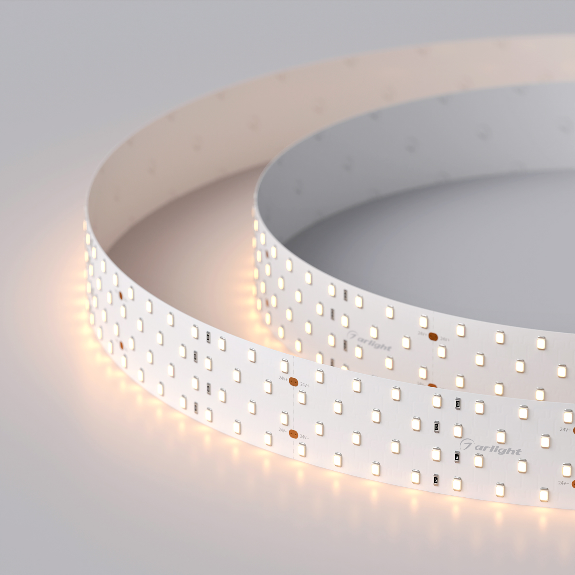Лента RT-A280-36mm 24V Warm2700 (30 W/m, IP20, 2835, 2.5m) 019086(2) - Светодиодная широкая лента RT-A280, открытая. Светодиоды 2835, 280 шт/м (700 шт на 2.5 м), белая плата, ширина 36 мм, скотч 3M. Цвет ТЁПЛЫЙ 2700 K, цветопередача CRI>85, угол 120°. Пит