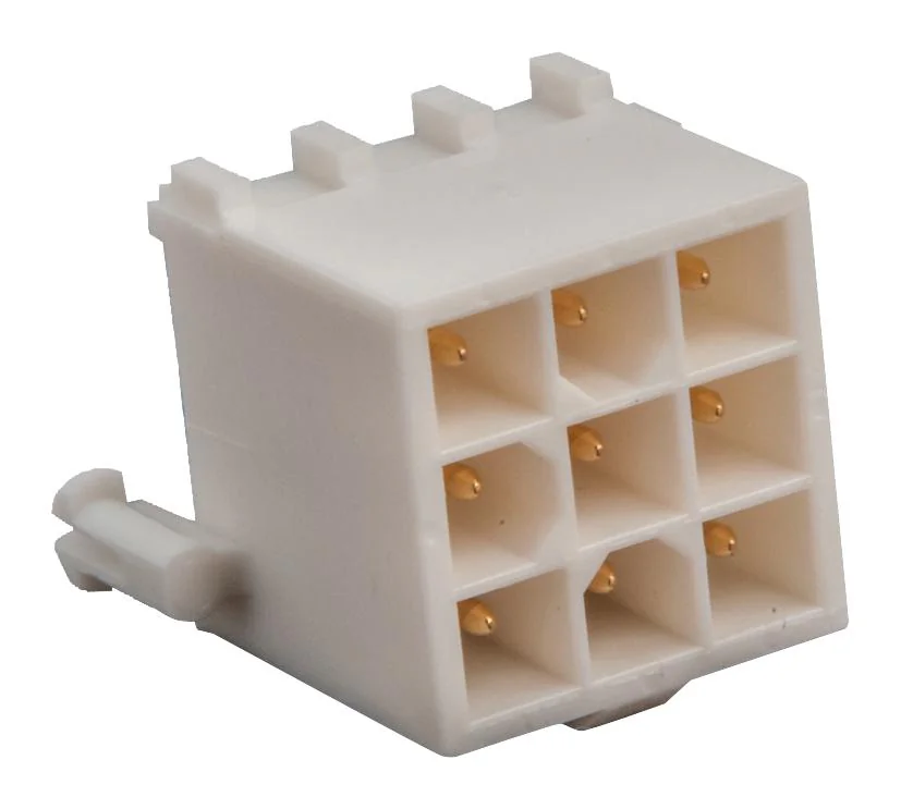 1-770182-1 - Разъем, Mini-Universal MATE-N-LOK; Тип: Вилка на плату; Шаг: 4.14 мм; Контакты: 9; Ток: 9.5 А; Напряжение: 600 В