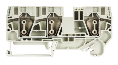 Клемма сдв. WKFN 6 D1/2/35 - Проходная клемма, 3 точки подключения, тип фиксации провода: пружинный, номинальное сечение: 6 мм кв., 41A, 800V, ширина: 8 мм, цвет: серый, тип монтажа: DIN 35