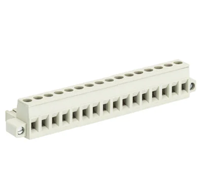 Розетка Wiecon 8113 B / 16 F OB - Розеточный разъем, прямой, на кабель, с монтажными фланцами, шаг 5,00 мм, 16 полюсов, номинальное сечение: 2,5 мм кв., винтовая фиксация провода, 400V, 12А, без маркировки, цвет: серый, серия 8113 F OB