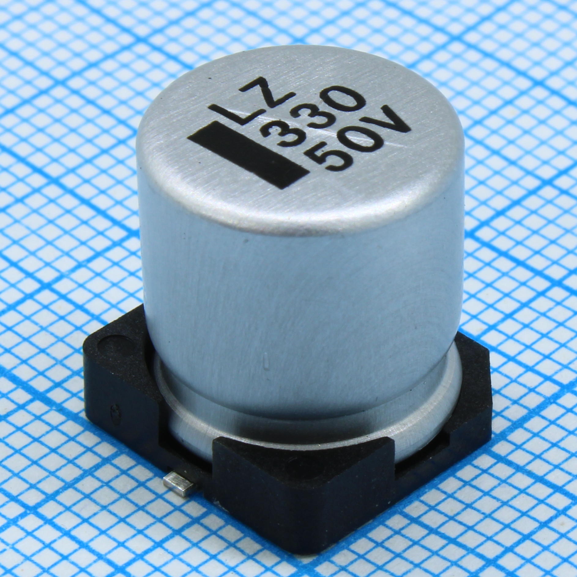 TS13C41H331MMT000R - Конденсатор алюминиевый электролитический низкоимпедансный 330мкФ 50В 20% 650мА 0.25Ом SMD 12.5x13.5мм 2000ч 105C