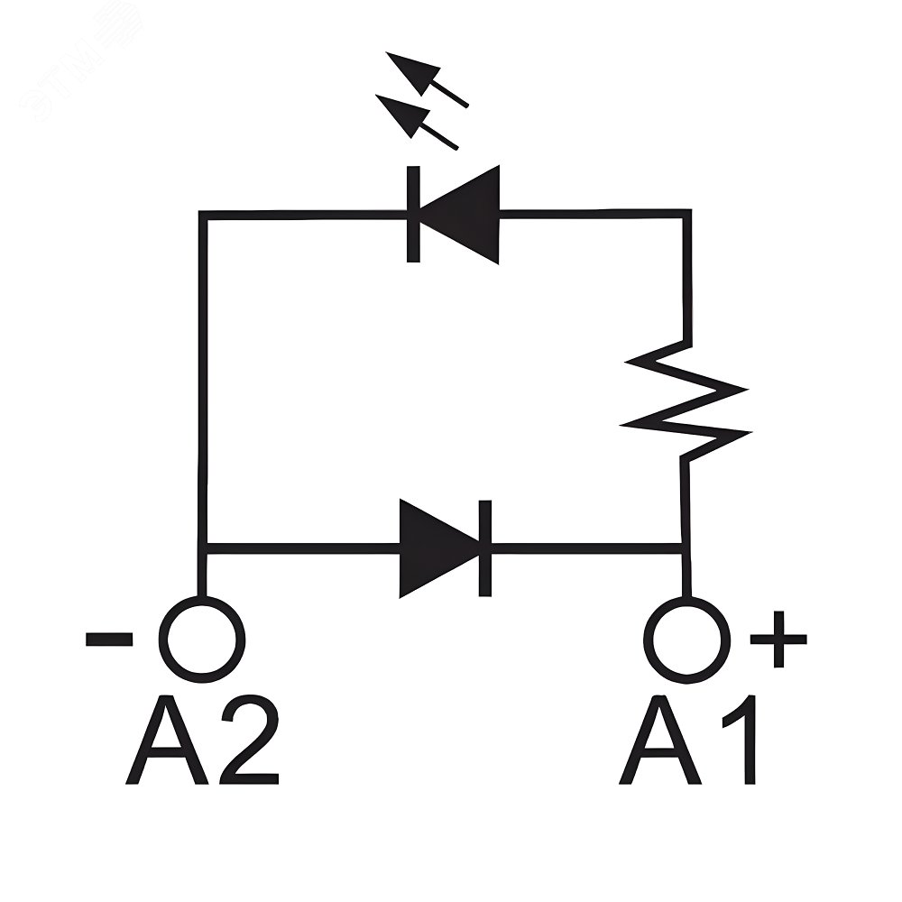 Модуль индикации и защиты, LED зел-ный+диод (A1+), 110-240V DC IMD-LD3G
