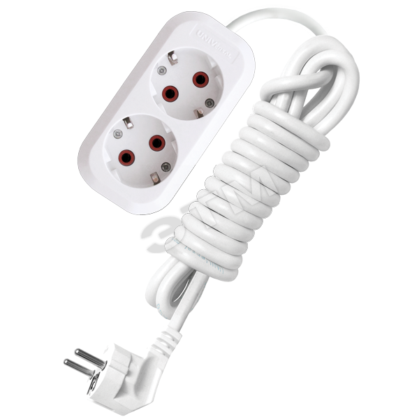 Удлинитель бытовой 2х3м с заземлением 10А У10-553 553-03