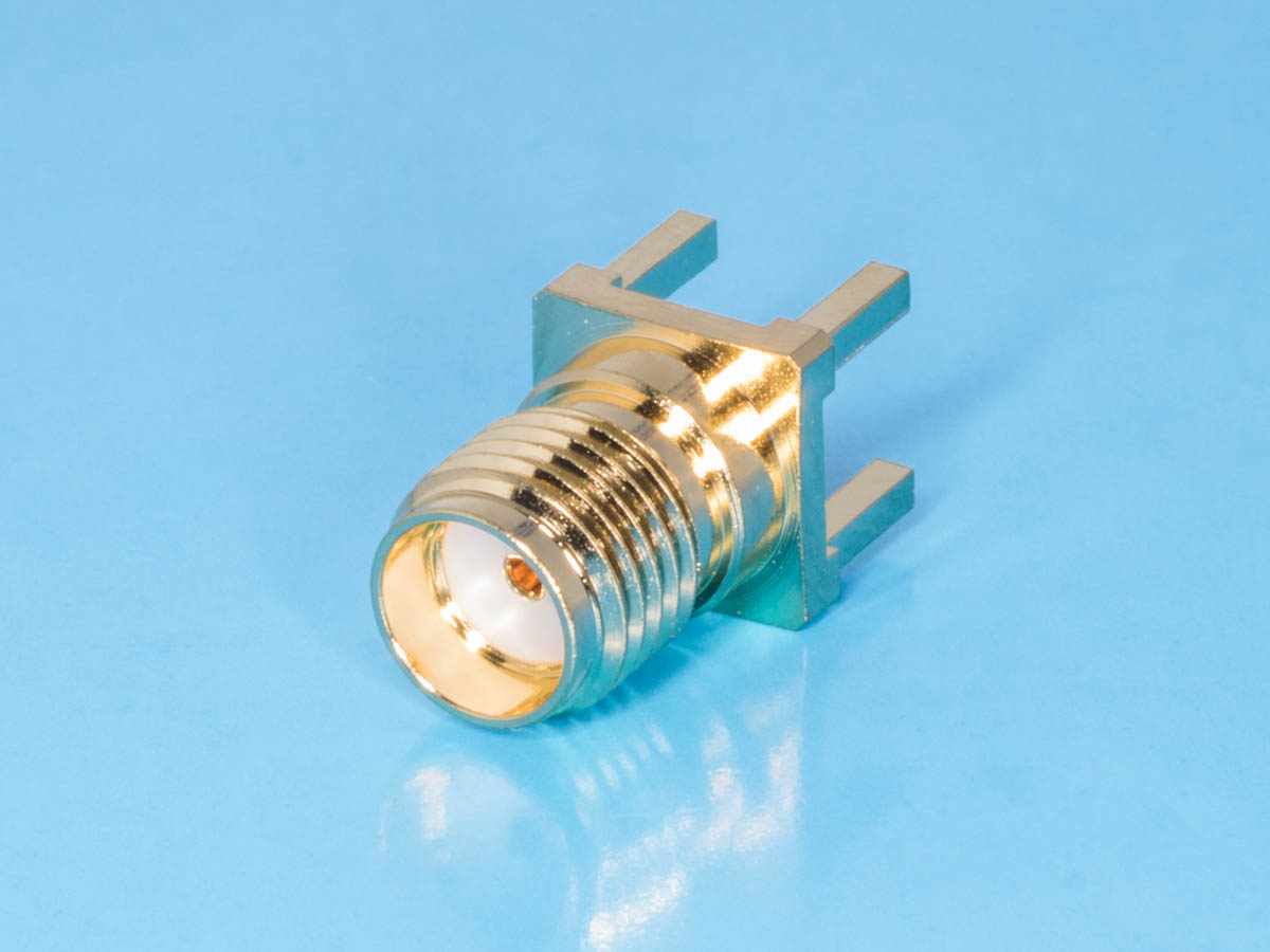 SMA-J - Разъем высокочастотный, гнездо SMA прямое на плату