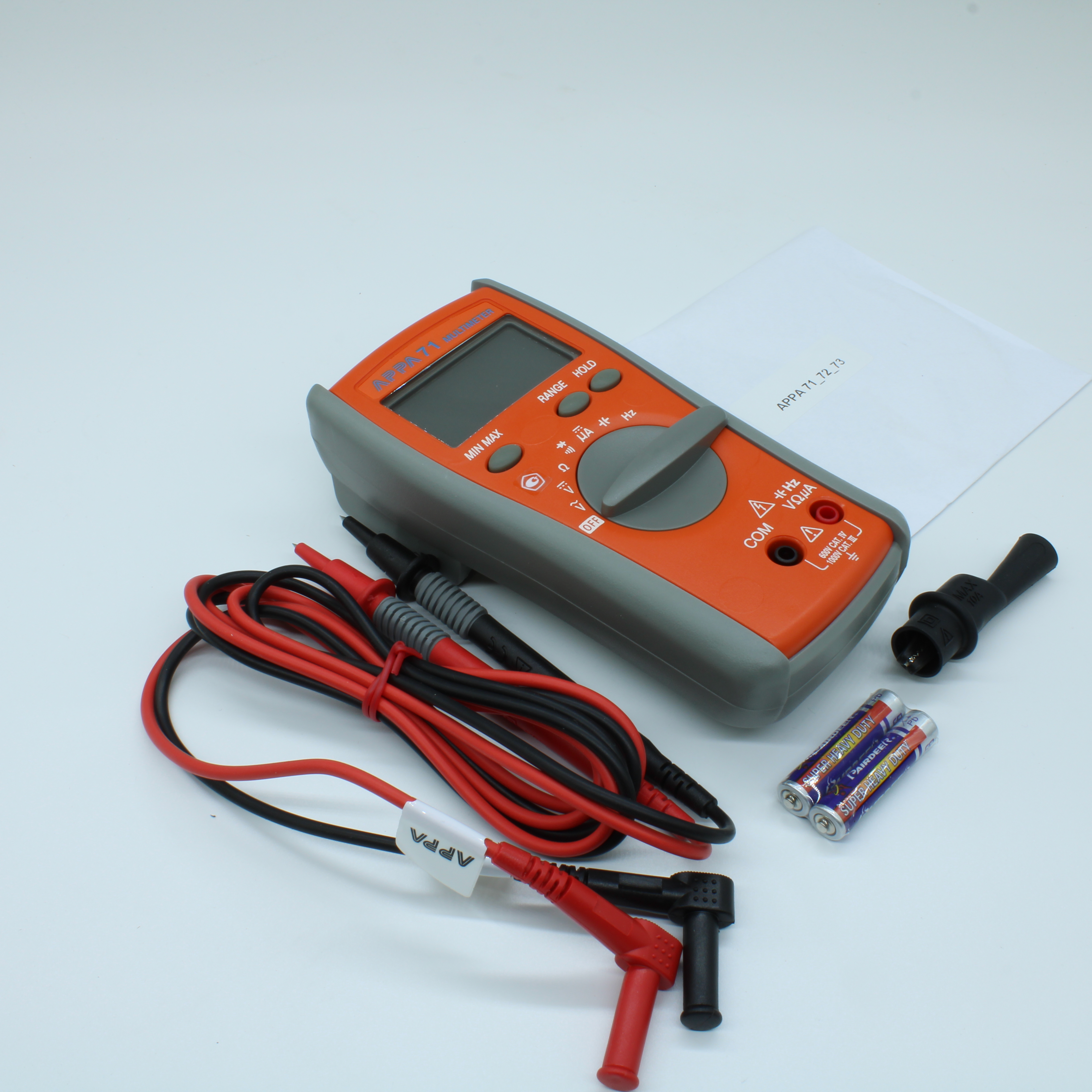 APPA-71 - Универсальный мультиметр с автоматическим режимом выбора пределов измерения DCV, ACV, DCA, сопротивление, емкость, частота, прозвон цепи, проверка диодов