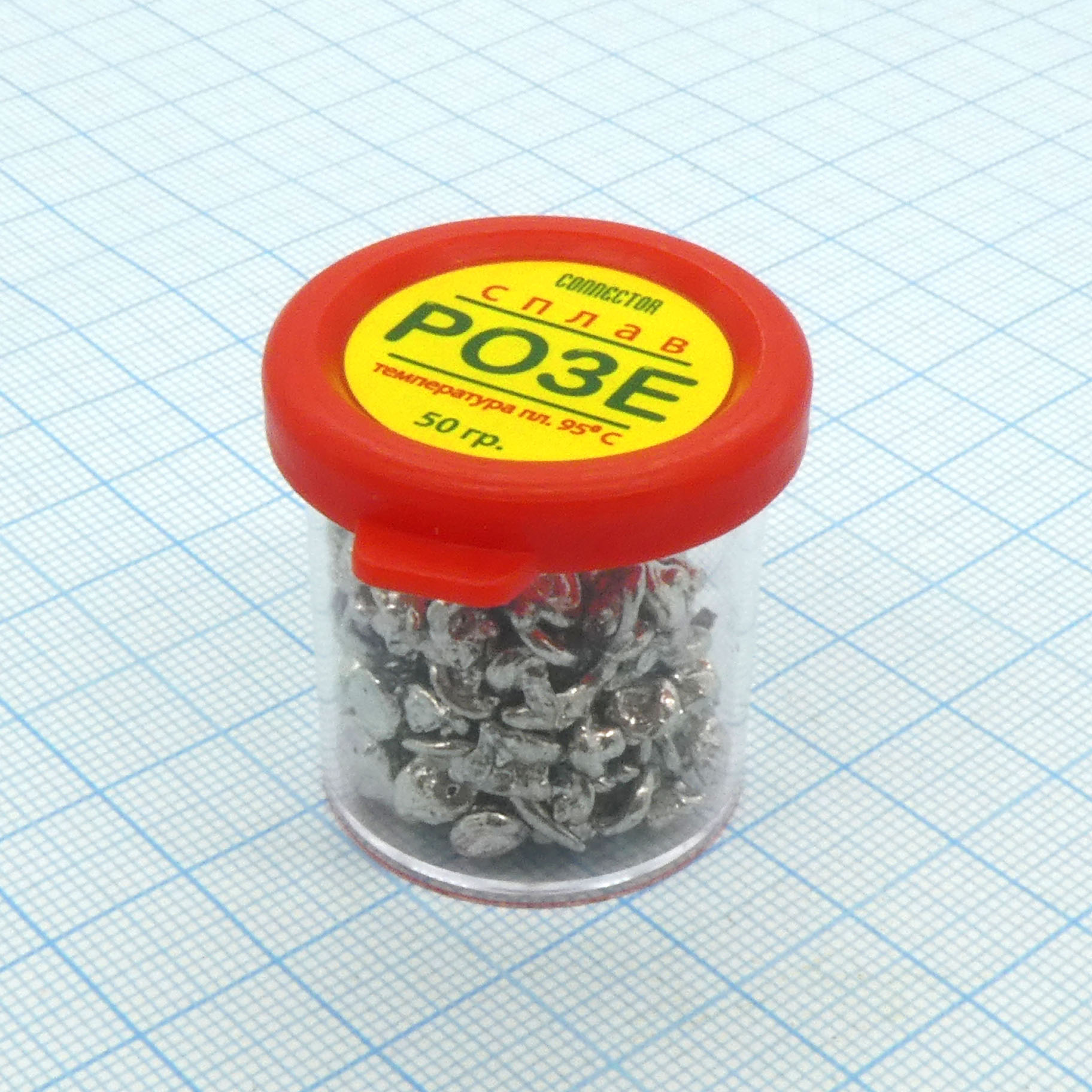 Сплав  Розе  50гр. - Легкоплавкий припой на основе висмута, температура плавления +95°С