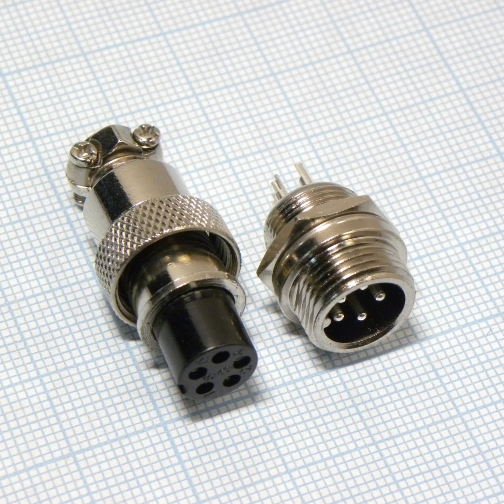 Разъем PH-M12-5FC+MP комплект - вилка приборная+розетка кабельная
