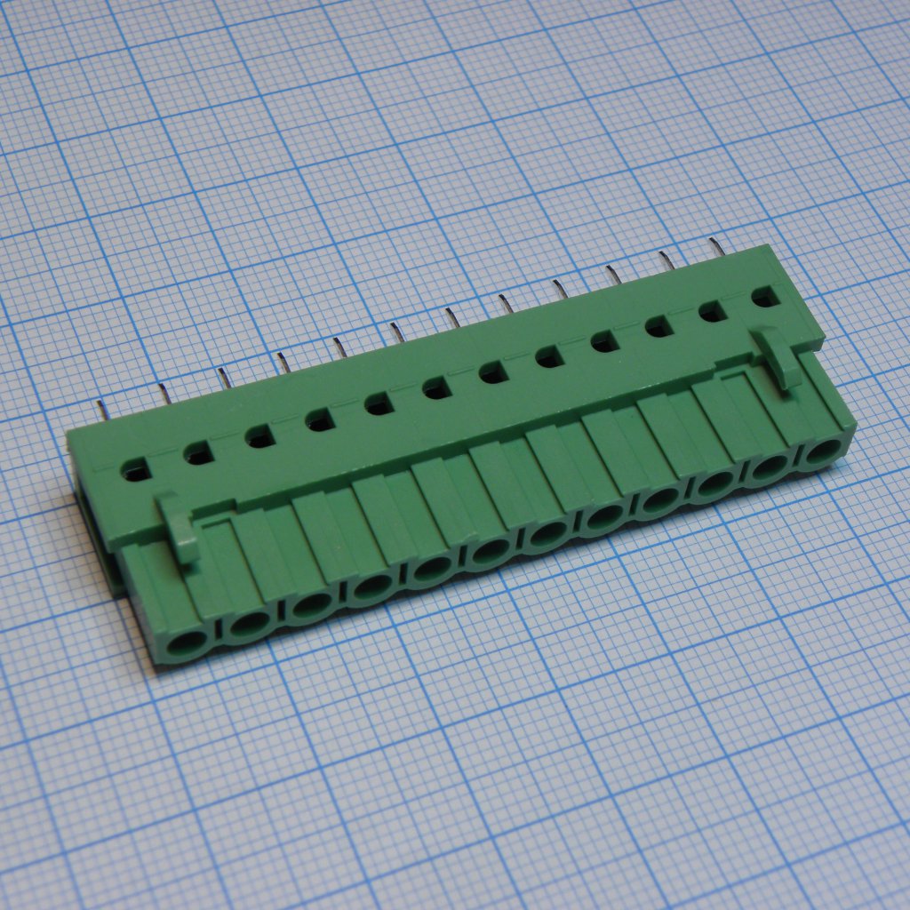 2EDGB-5.08-12P-14-00A(H) - клеммный блок вертикальный 12 контактов шаг 5.08мм на плату