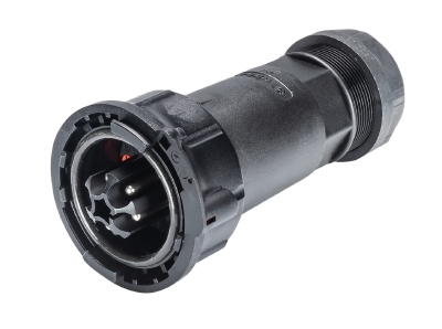 Разъем RST50i5S B1 ZR7 S SW - Вилочный разъем на кабель диам. 20-32 мм, IP66/67/69 5 полюсов, цвет: черный, номинальные характеристики: 250V/400V+PE 50A, серия gesis RST POWER
