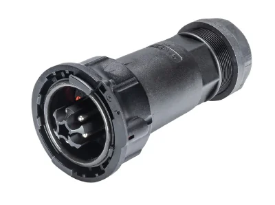 Разъем RST50i5S B1 ZR7 S SW - Вилочный разъем на кабель диам. 20-32 мм, IP66/67/69 5 полюсов, цвет: черный, номинальные характеристики: 250V/400V+PE 50A, серия gesis RST POWER