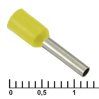 DN01008 YELLOW (1.4X8MM) - Наконечник на кабель DN01008, желтая, 1.4x8 мм
