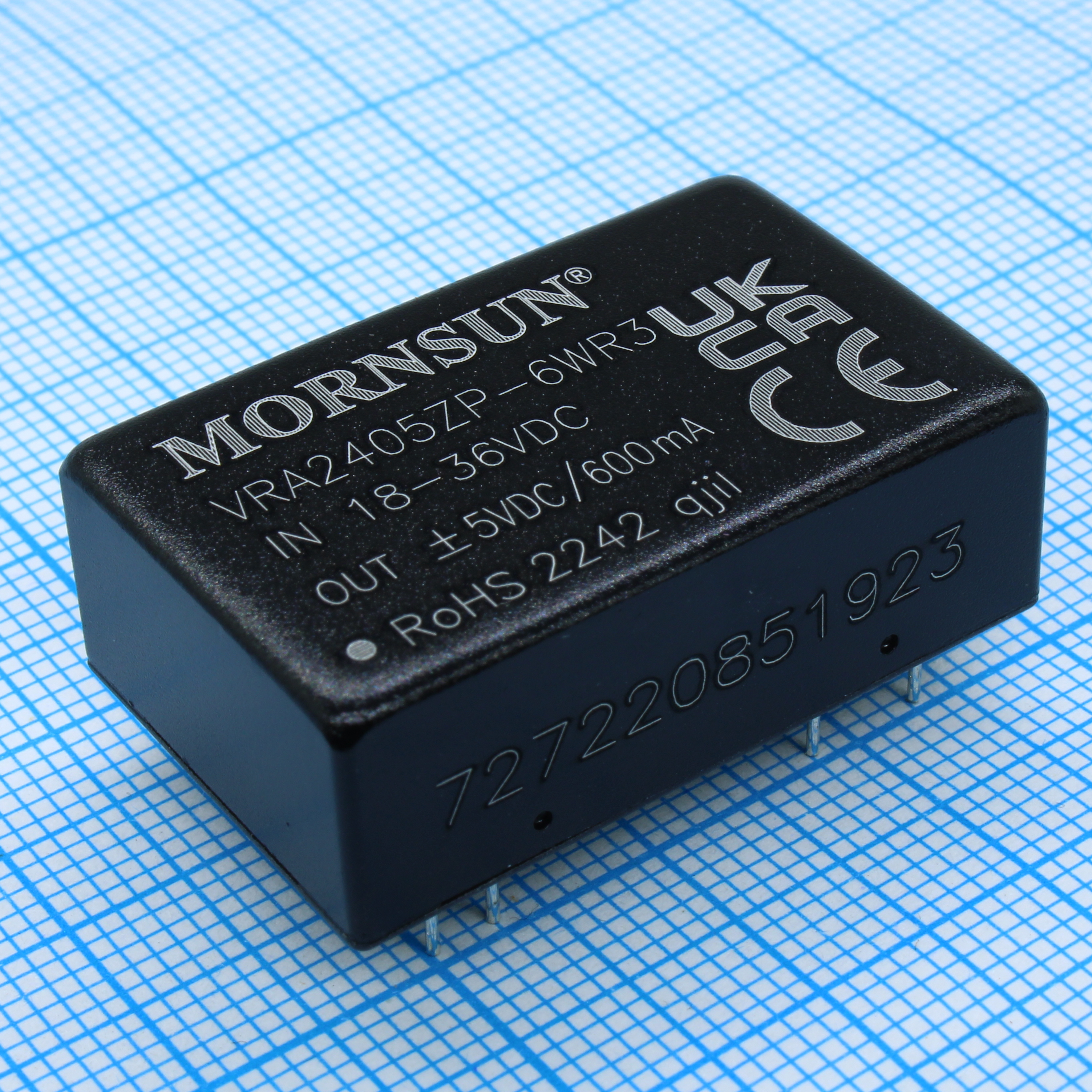 VRA2405ZP-6WR3 - Преобразователь DC/DC мощность, Вт: 6 вход 24 выход ±5В ±600мА