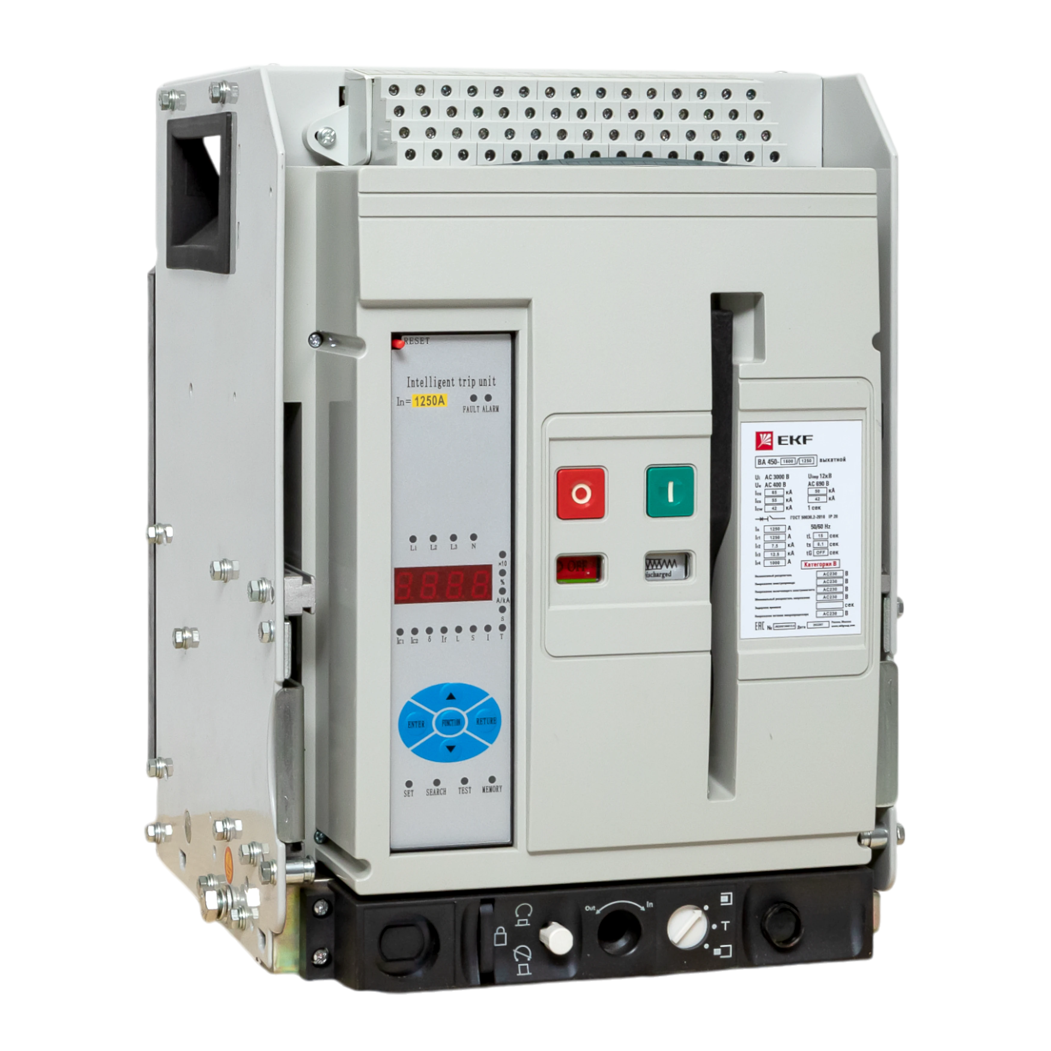 Автоматический выключатель ВА-450 1600/1000А 3P 55кА выкатной mccb450-1600-1000v