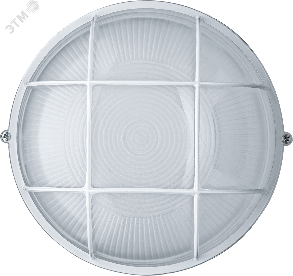 Светильник НПП-100w термостойкий круглый с решеткой IP54 белый 14729