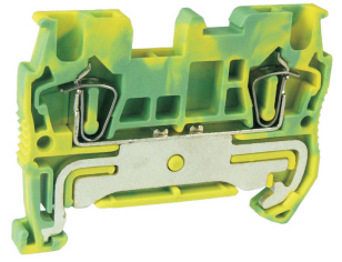 Заземляющая клемма UJ5-1.5JD - Заземляющая клемма, тип фиксации провода: пружинный, номинальное сечение: 1,5 мм кв., ширина: 4,2 мм, цвет: желто-зеленый, тип монтажа: DIN 35