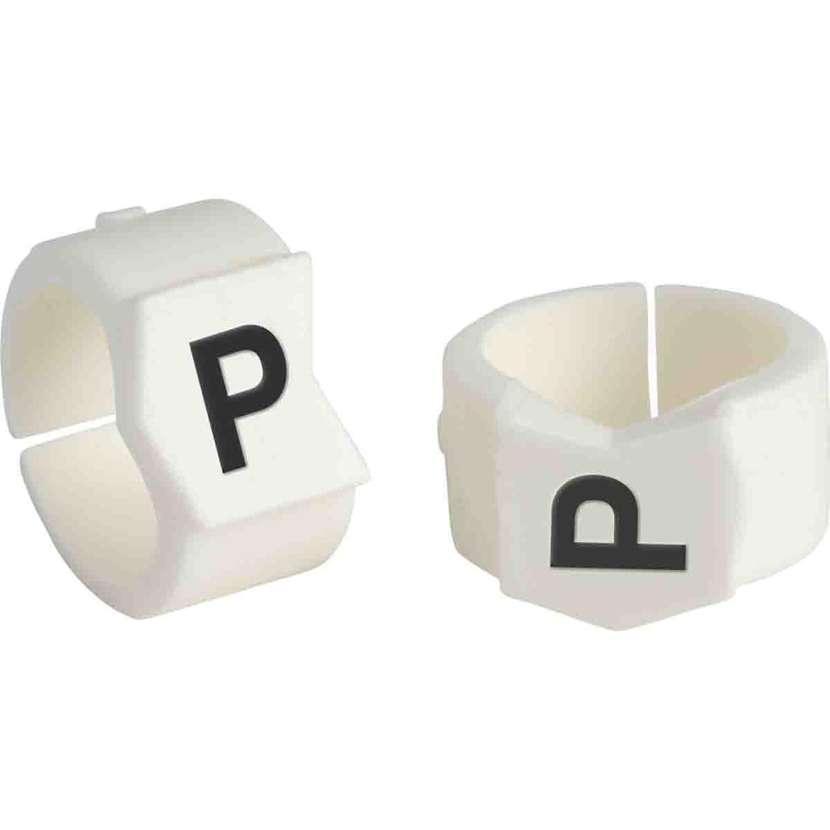 brd133625 - SCN-45-P клипсы белые, 50шт/упак, для провода 11,2-15,0мм диаметра, легенда P