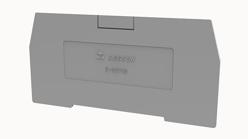 Торцевая крышка D-DCTK6-01P-11 - Торцевая крышка, для клемм DC6..., цвет: серый