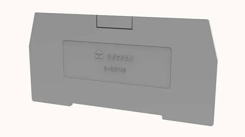 Торцевая крышка D-DCTK6-01P-11 - Торцевая крышка, для клемм DC6..., цвет: серый