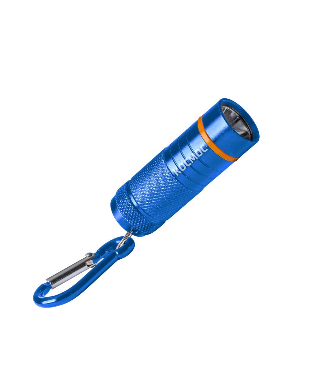 Фонарь брелок 1Вт LED/4xLR44 входят в комплект/корпус анодированный алюминий/карабин, КОСМОС