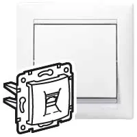 Розетка телефонная двойная RJ11 белый VALENA DIY