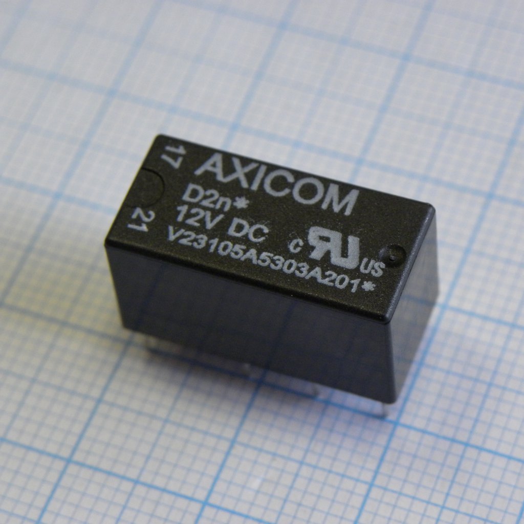 9-1393792-7 - Сигнальное реле, DPDT, 12 В DC, 3 А, Серия D2n/V23105, Сквозное Отверстие, Без Защелки