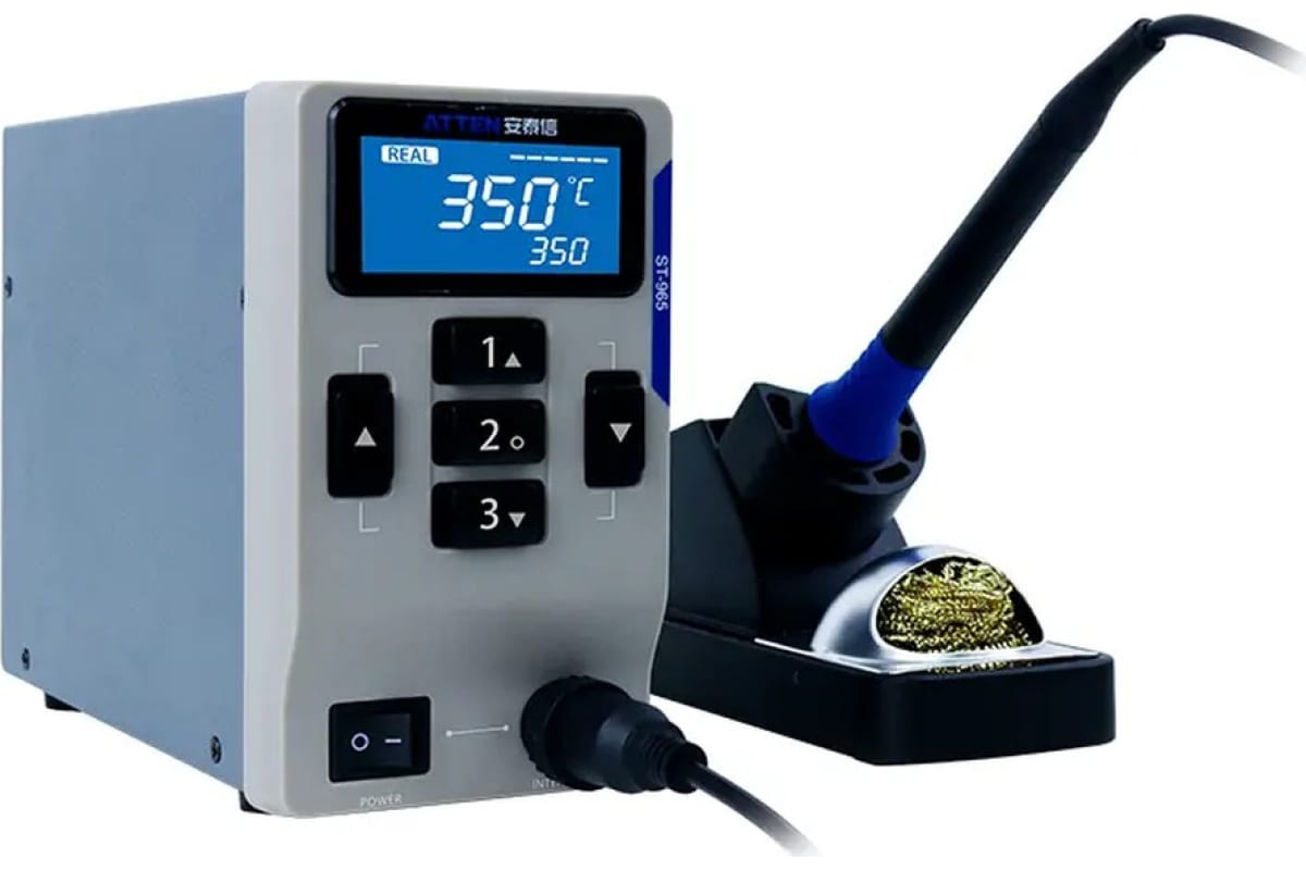 ST-965 - Паяльная станция 65Вт, цифровая регулировка температуры 200°С - 450°С, тип жала T900 серия