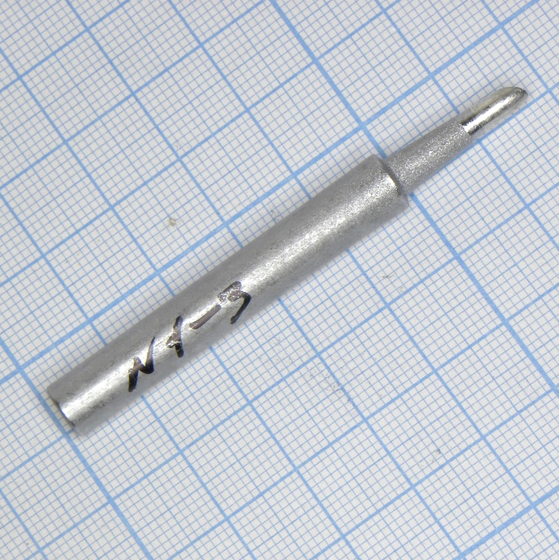 N1-3 - Жало паяльное многослойное долговечное для паяльников серии ZD-70DB/70D, ZD-721N-25W/40W, диаметр 7,5мм, скошенный цилиндр 3,0мм