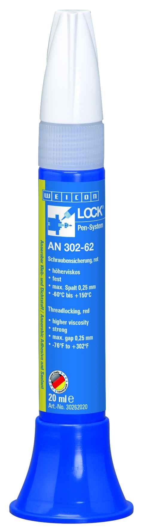 wcn30262020 - 10019899 WEICONLOCK AN 302-62 Фиксатор резьбы (20 мл) высокая сила фиксации, высокая вязкость, макс. зазор 0,